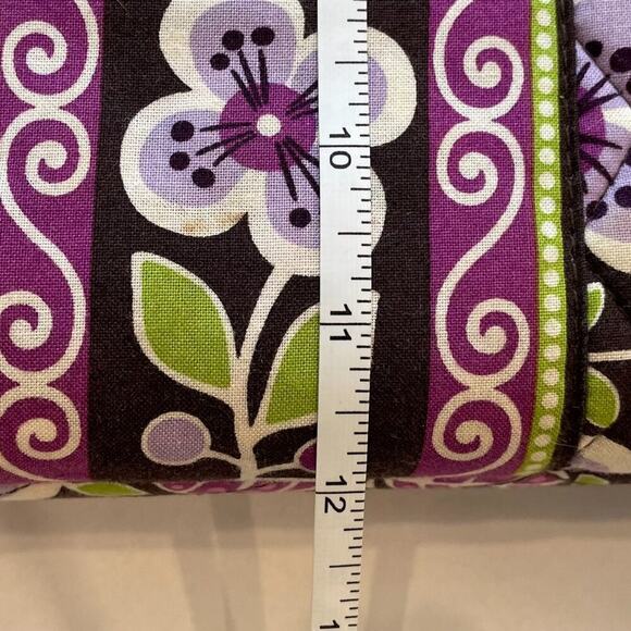 Vera Bradley Floral Cotton Hard Shell Laptop Case in Plum Petals Print 12 x 17 - Picture 8 of 12